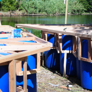 The Jellyfish Barge is under construction