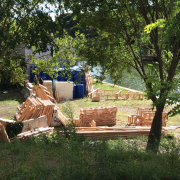 The Jellyfish Barge is under construction