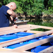 The Jellyfish Barge is under construction