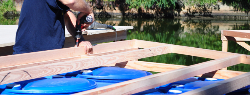 The Jellyfish Barge is under construction